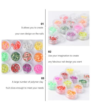 Lurrose Fruit Pattern Nail Art Decor Slices - Colorful DIY Nail Art Decoration - 12 Boxes (Random Style) - Buy Online on GoSupps.com
