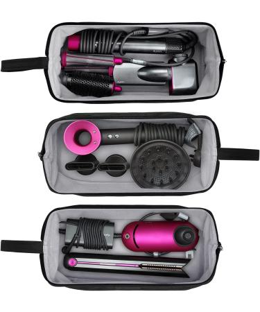 Storage Travel Case Bag Compatible with Dyson Airwrap & Curling Iron Portable Hair Dryer Carrying Bag Waterproof Storage Compatible with Dyson Supersonic Styler Attachments Protection (Black-Thick) - Buy Online on GoSupps.com