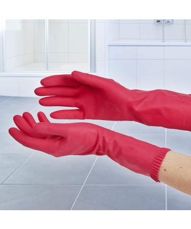 Spontex Everyday Household Gloves - Cotton Flocked Safe Grip Pink Size S - Perfect for Daily Use - 1 Pair - Buy Online on GoSupps.com
