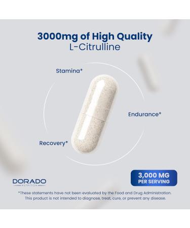 L Citrulline 3000mg Supplement (360 Capsules) Support L Arginine & Nitric Oxide Pills - L-Citrulline For Men & Women - Muscle Recovery & Pump Supplement - 3rd Party Tested Vegan Non-GMO - USA Made 360 Count (Pack of 1) - Buy Online on GoSupps.com