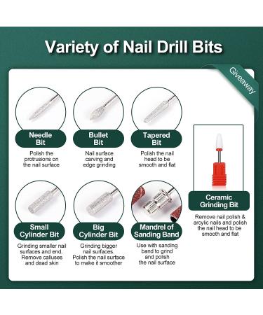 KUIIYER 35000RPM Electric Nail Drill Kit - 66Pcs Portable Cordless Rechargeable All-Metal Nail File Set for Acrylic Nails - Professional DIY Manicure Pedicure Tool - Buy Online on GoSupps.com