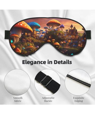 Magic Mushroom Print Eye Mask - Ultra-Soft Light-Blocking Sleep Mask for Optimal Comfort & Restful Sleep - SSIMOO - Buy Online on GoSupps.com