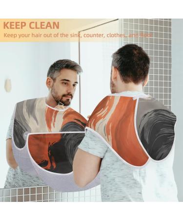 Beard Bib Apron - Abstract Ink Beard Hair Catcher for Men | Perfect Father's Day Anniversary & Christmas Gift | Includes 2 Suction Cups - Buy Online on GoSupps.com