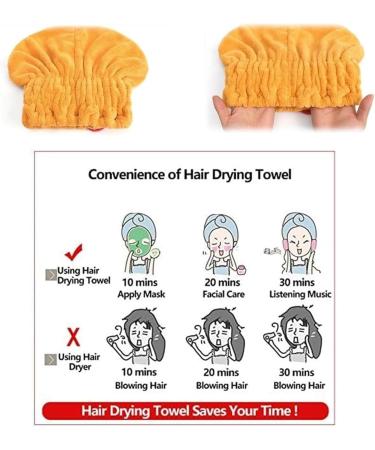 Super Absorbent Microfiber Hair Towel Wrap - Fast Drying & Ultra Soft for All Hair Types - 2PCS - Buy Online on GoSupps.com