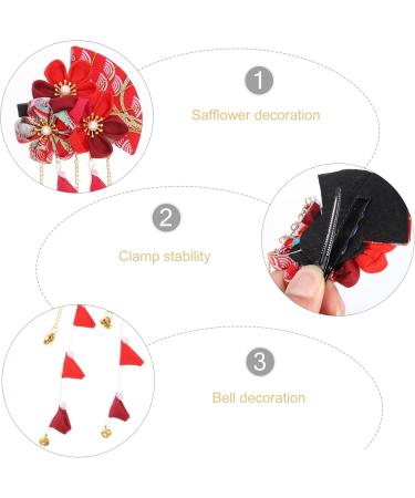 FRCOLOR Japanese Hair Clip Kimono Red Japanese Hair Accessories Japanese Tassel Hairpin Hairpin Japanese Tassels Hair Barrettes Vintage Tassels Hairpin Tassels Kimono Geisha Hair Accessories - Buy Online on GoSupps.com