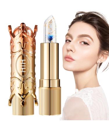 Jildouf Flower Jelly Color-Changing Lipstick | Long-Lasting Nourishing Glossy Lip Balm | Nourishing Color-Changing Temperature Gelatin Lip Balm Lipstick