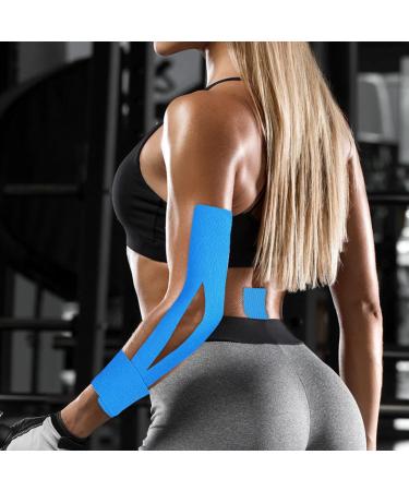 2 Rolls Kinesiology Tape Precut 2.5cm * 5m Adhesive Athletic Sports Tape for Ankle Neck Knee Shoulder Recovery and Support(Green) - Buy Online on GoSupps.com