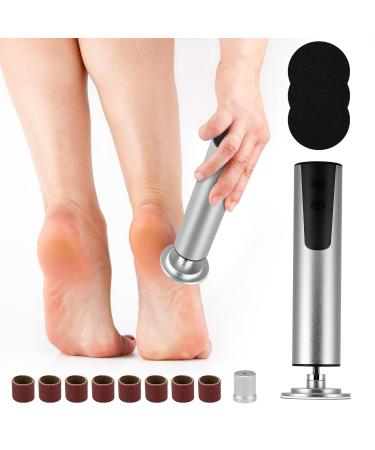 Electric Foot File Hard Skin Remover 2 in 1 Professional Electric Foot Pedicure Tools with 6 Speed Adjustable Foot Callus Remover for Dry Dead Skin Cracked Heels Adjustable Forward & Reverse
