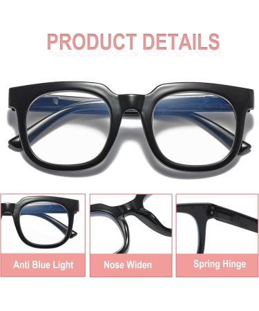 Shop Oversized Reading Glasses for Women - Blue Light Blocking Retro Style Spring Hinge - 3-Pack +2.5 Strength - Buy Online on GoSupps.com