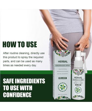 Natural Herbal Hemorrhoids Spray - Instant Relief for Piles Treatment and Anus Itch | Soothes Burning Pain, Shrinks Hemorrhoids - Buy Online on GoSupps.com