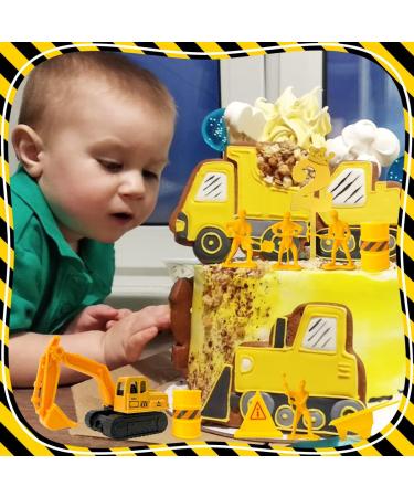 28-Piece Construction Site Vehicles Cake Decoration for Kids - Excavator Themed Birthday Party Supplies for 2-Year-Olds - Buy Online on GoSupps.com