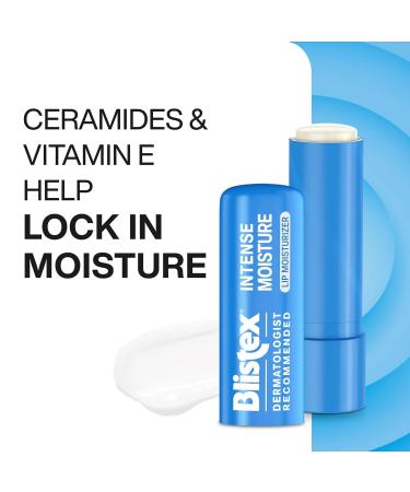 Blistex Intense Moisture - All Day Hydration Lip Balm & Moisturizer for Dry Lips - Ceramides to Lock in Moisture Vitamin E Smooths 1 Count 0.13oz (3.69 g) - Buy Online on GoSupps.com