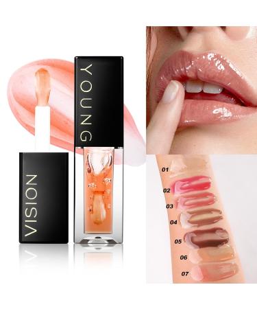 Mirror Lip Oil Set - 4PCS No-Sticky Gloss Lip Balm Nourishing Transparent Tinted Lip Care & Long Lasting Shine for Women - Buy Online on GoSupps.com