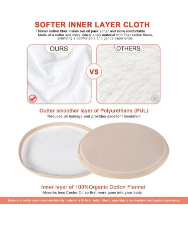 Breast Castor Oil Pack - Castor Oil Breast Pack Compress - Reusable Organic Castor Oil Compress Pads Less Mess for Fibrocystic Breasts Aviere Khaki 1pcs - Buy Online on GoSupps.com