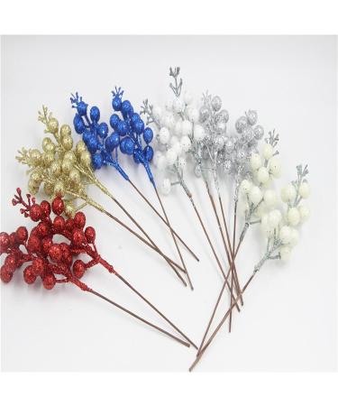 Buy Sorrowso 12pcs Artificial Christmas Branches & Stems | New Year & Spring Festival Home Decoration | Blue Craft Picks - Buy Online on GoSupps.com