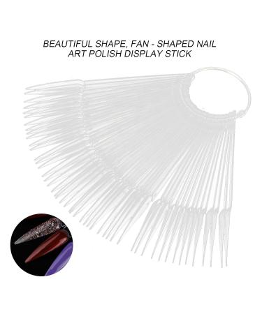 50pcs Nail Polish Display Sticks - Fan-Shaped Color Cards for Nail Art | Nail Studio Decoration & DIY Tips - Buy Online on GoSupps.com