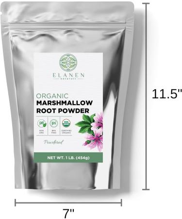 Organic Marshmallow Root Powder 16 oz - USDA Certified Althaea Officinalis Herb, 1 lb Powdered Pack - Althea Officinalis, Marshmellow Root Organic - Buy Online on GoSupps.com