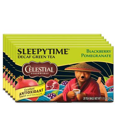 Celestial Seasonings Sleepytime Decaf Blackberry Pomegranate Green Tea 20 Tea Bags, Pack of 6 - Buy Online on GoSupps.com