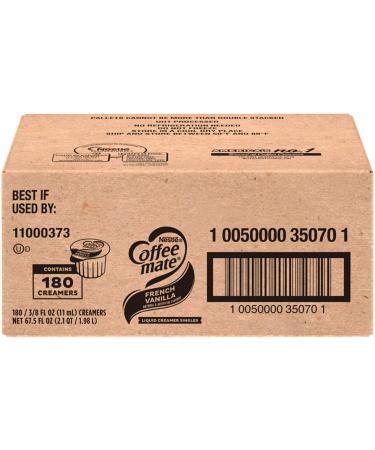 Nestle Coffee mate French Vanilla Liquid Creamer Singles - Box of 180 | Non-Dairy, No Refrigeration Required - Buy Online on GoSupps.com