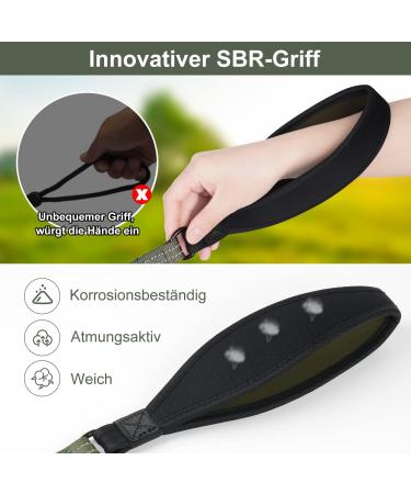 X XBen 30m Dog Tow Line - Robust Leash with Lockable Carabiner | Reflective Training Line for Medium & Large Dogs - Convenient Hand Loop Green - Buy Online on GoSupps.com