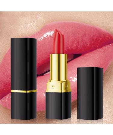 Allbesta Color Changing Lipstick Temperature Change Color Red Lip Balm Moisturizing Makeup Lip Care 02#