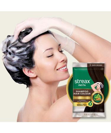 Streax Insta Hair Color Dark Brown 5 Pack 15ml - Buy Online on GoSupps.com