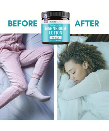Magnum Solace Nighttime Magnesium Lotion with Arnica Soothing Relief & Relaxation Highly Concentrated Magnesium for Muscles & Joints Apply to Legs or Feet Before Bed Skin-Friendly - Buy Online on GoSupps.com
