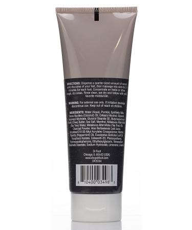 Dr Foot Charcoal & Peppermint Foot Scrub | Detoxifying Exfoliating Cream for Calluses & Tired Feet - 8 Fl Oz - Buy Online on GoSupps.com