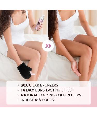 Self Tanner Mousse - 30X Clear Bronzer & 14-Day Long Lasting Tan | Lightweight Foam with Aloe Vera & Coconut - International Shipping Available - Buy Online on GoSupps.com