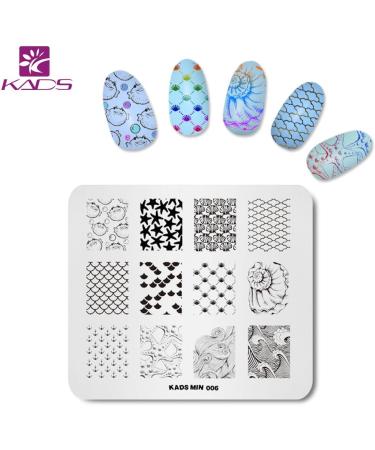 KADS Nail Art Stamping Plate Set - Night Sky, Flower, Beach Designs | 4Pcs Template Image Plates for Salon-quality Nail Designs - Buy Online on GoSupps.com