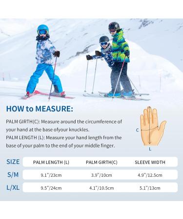 Arcweg Kids' Waterproof Ski Gloves - Warm Breathable Winter Sports Gear for Boys & Girls (L/XL Ages 10-12) - Buy Online on GoSupps.com