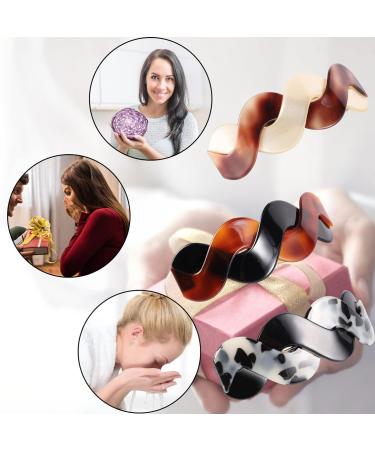 3-Piece Acrylic Hair Clips Set for Women - Retro Barrettes for Thick Hair - Buy Online on GoSupps.com