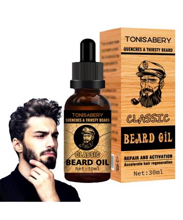 Tytlyworth 30 ML Beard Oil with Argan Oil for Healthy Beard Growth Natural Beard Growth Oil Natural Beard Care Balm for Faster and Thicker Growth 30ml