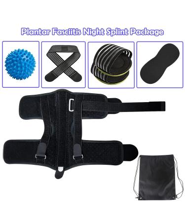 2 Pack Plantar Fasciitis Night Splint Brace with Memory Foam Pad for Men & Women - Relief from Achilles Tendonitis, Arch Pain, Foot Drop, and Heel Support - Buy Online on GoSupps.com