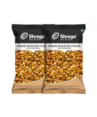 SHREGO Radhe Roasted Chana Bhuna Chana (Desi Chickpeas) 360G (2X180G)