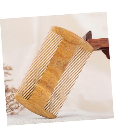 Doitool Green Sandalwood Beard Comb - Premium Wooden Brush for Men | Travel Pocket Comb for Grooming & Styling - Buy Online on GoSupps.com