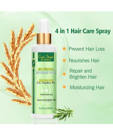 Rice Water Spray with Rosemary Scent Hair Care Product for Dry Weak Hair Thickening Moisturizing Daily Strengthening Mist 6.8 fl oz Unisex - Buy Online on GoSupps.com
