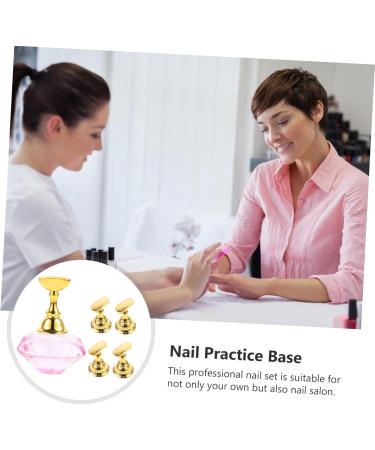 Beatifufu 1 Set Nail Holder Fingernail Stands Nail Training Holder Stand Magnetic Nail Gems for Nails Nail Tip Display Stand False Nail Painting Stand Nails Gems Crystal Easel Manicure 3.5X3.5X2CM Pink - Buy Online on GoSupps.com