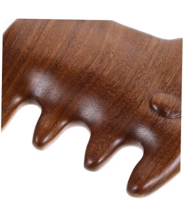 Beaupretty Sandalwood Beard Comb - Wide Tooth Hedgehog Ridge Hair Pick for Gentle Massage | Premium Wooden Kamm Tool for Men & Women - Buy Online on GoSupps.com