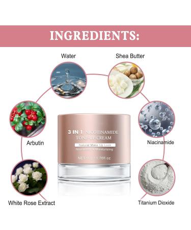 Qixfyze 3 In 1 Nicotinamide ToneUp Cream Allinone Niacinamide Cream For Flawless Radiant Skin Nourishing And Moisturizing Nude Lazy Skin Cream Face & Body Use2PACK - Buy Online on GoSupps.com