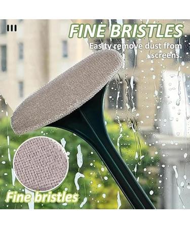 Realisticm 2 in 1 Mesh Cleaner Brush 2 in 1 Mesh Cleaner Brush Extendable Window Screen Cleaning Brush with Scraper Double Sided Wet and Dry Dual Purpose (2PCS-4) - Buy Online on GoSupps.com