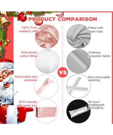 100% Mulberry Silk Heatless Hair Curlers Headband for Long Hair - No Heat Curling Rod Ribbon Rollers for Sleep - Pink Cute Gift Box for Women - Buy Online on GoSupps.com
