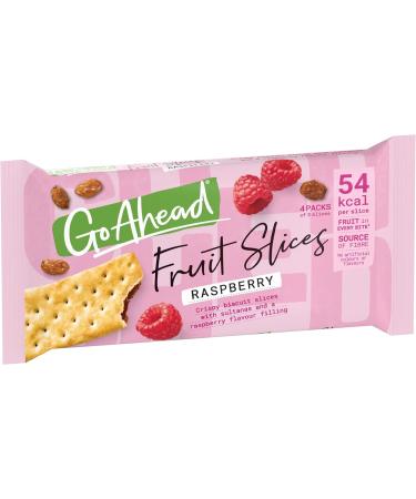 Go Ahead Biscuit Bars Raspberry Crispy Fruit Slices 4 Individually Wrapped Packs with 3 Slices in Each 174 g (Pack of 22) - Buy Online on GoSupps.com