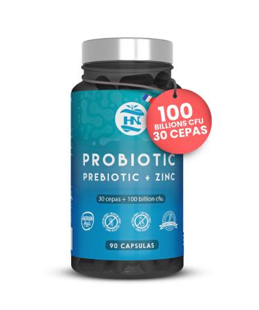 Probiotiques et Pr biotiques - 100 milliards d'UFC - 30 souches bact riennes Pr biotiques et probiotiques avec zinc + inuline pour le soutien immunitaire Probiotique Flore Intestinale (90)