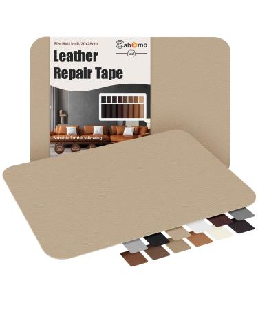 Self-Adhesive Leather Repair Patches 8x11 inch Leather Repair Tape for Couches Vinyl Leather Repair Kit for Furniture Drivers Car Seats Handbags Jackets Beige 8x11 inch Beige