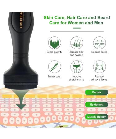KOI BEAUTY 1.0mm Derma Stamp for Hair and Beard Growth | Titanium Needles Microneedling Pen for Face, Body, and Scalp Care - Buy Online on GoSupps.com