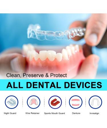 Mysmile Retainer Cleaner with Denture Cleaning Tablets 3 Min Faster Denture Cleaner Help to Remove Stains Bad Odor Plaque from Aligner Invisalign Mouth Guard Night Guard (120 Count (Mint Flavor)) - Buy Online on GoSupps.com