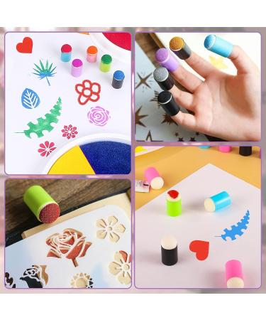 20 Pcs Finger Sponge Daubers - Assorted Colors for Painting, Drawing & Card Making - Buy Online on GoSupps.com