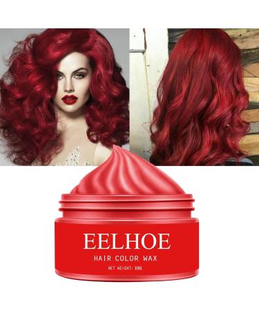 Hair Colour Wax Temporary Hair Dye Disposable Hair Dye Temporary Hair Colour Colour Hair Dye Wax Easy Washable Colour Change Hair Dye Temporary Hair Dye Wax for Men Women Party Cosplay Red - Buy Online on GoSupps.com