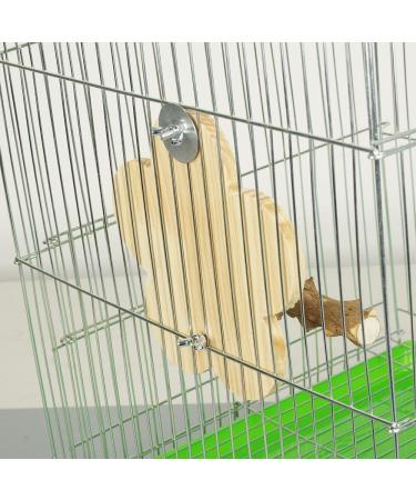 Wooden Bird Mirror with Perch - Parakeet, Parrot, Cockatiel, Conure, Lovebirds, Canary Mirror Toy with Stand for Bird Cage - Buy Online on GoSupps.com